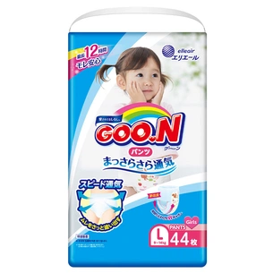 Підгузки GOO.N L 9 - 14 кг для дівчаток 44 шт (843096) зображення 1