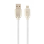 Дата кабель USB 2.0 AM to Micro 5P 1.0m Cablexpert (CC-USB2R-AMmBM-1M-W) - зменшене зображення 1