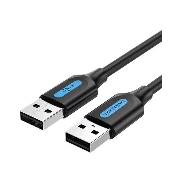 Дата кабель USB 2.0 AM/AM 1.0m black Vention (COJBF) - зображення 1