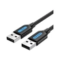 Дата кабель USB 2.0 AM/AM 1.0m black Vention (COJBF) - зменшене зображення 1