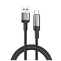Дата кабель USB 2.0 AM to USB-C 2.0m 6A braided wire black ColorWay (CW-CBUC097-BK) - зменшене зображення 1