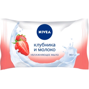 Тверде мило Nivea Полуниця та молоко 90 г (4005808824328) зображення 1