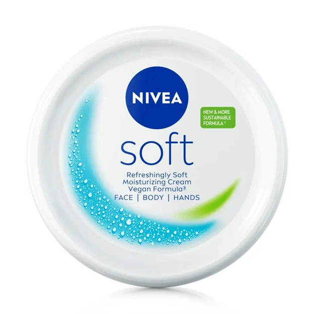 Крем для тіла Nivea Soft Intensive Moisturising Cream Інтенсивний зволожувальний Для обличчя, рук та тіла 300 мл (4005900009319) - зображення 1