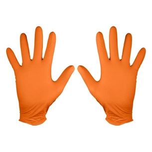 Захисні рукавиці Neo Tools робочі/медичні, перфоровані нітрилові, р.XL, 50шт., помаранчевий (97-690-XL) изображение 1