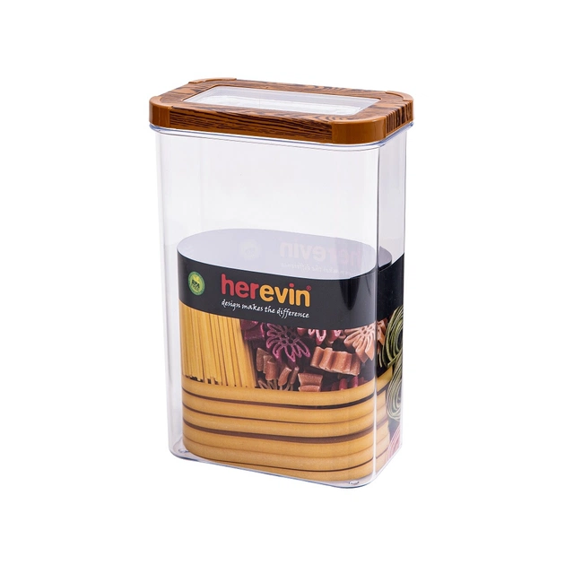 Харчовий контейнер Herevin Wood Transparent Lid 2.5 л (161208-003) - зображення 1
