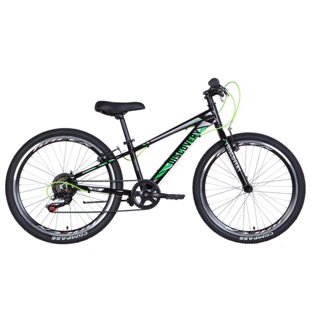 Велосипед Discovery 24" QUBE рама-11,5" 2021 Black/Green (OPS-DIS-24-269) - изображение 1