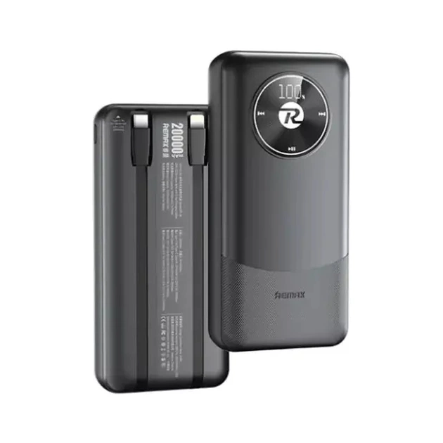 Батарея універсальна Remax 20000mAh, 22.5W, Black (RPP-38 / 45364) - зображення 1