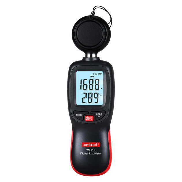 Вимірювач освітленості Wintact цифровий + термометр, Bluetooth 200000 Lux (WT81B) - picture 1