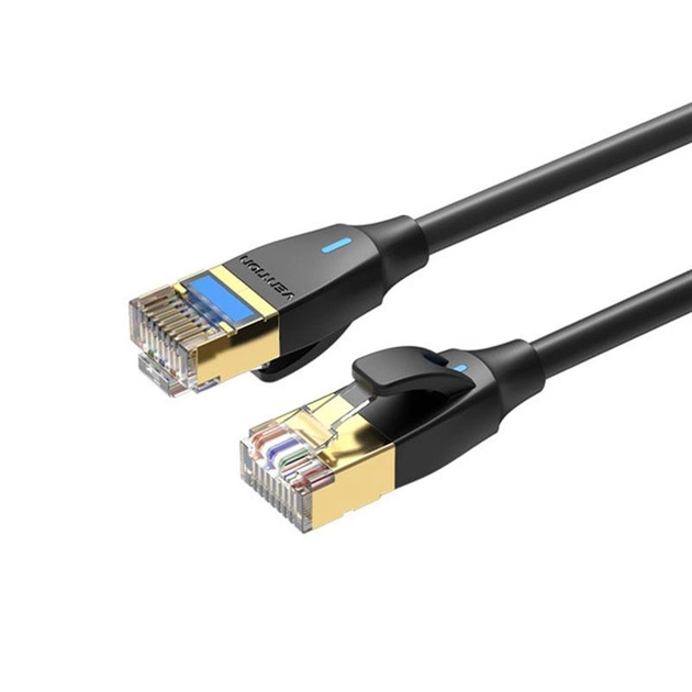 Патч-корд Vention CAT 8 SFTP Ethernet Slim Type, 3 m, Black (IKIBI) - изображение 1