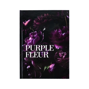 Книга записна Axent Purple fleur А5, 96 аркушів, клітинка, тверда обкладинка (8459-2-A) зображення 1