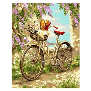 Картина по номерам Strateg Велосипед у саду 40х50 см (VA-1286) зображення 1