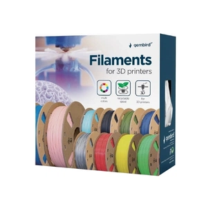 Пластик для 3D-принтера Gembird PLA Flexible, 1.75 мм, White (3DP-PLA-FL-01-W) изображение 1