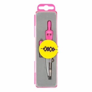 Циркуль ZiBi BASIS у пеналі + запасний грифель, рожевий, KIDS Line (ZB.5302BS-10) зображення 1