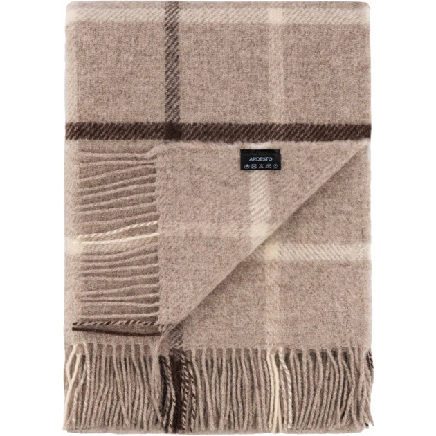 Плед Ardesto Leonardo Alpina 100% вовна, бежевий 140x200 см (ART0702LM) - picture 4