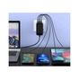 Зарядний пристрій Choetech 4xUSB 100W PD (2хUSB-C+2хUSB-A) сharger diamond model black (PD6028-BK) - зменшене зображення 4
