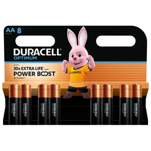 Батарейка Duracell Optimum AA лужні 8 шт. в упаковці (5014726 / 5015601) зображення 1