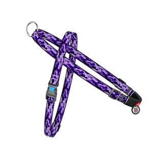 Шлея для собак WAUDOG Nylon з QR-паспортом "Фіолетовий камо" L (5406) зображення 1