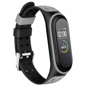 Ремінець до фітнес браслета BeCover Colour Style для Xiaomi Mi Smart Band 5 Black-Gray (705155) зображення 1