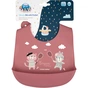 Слинявчик Canpol babies Bonjour Paris силіконовий з кишенькою червоний (74/027_red) - зменшене зображення 2