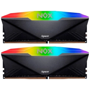 Модуль пам'яті для комп'ютера DDR4 32GB (2x16GB) 3200 MHz NOX RGB Black Apacer (AH4U32G32C28YNBAA-2) зображення 1