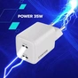Зарядний пристрій Canyon CU35CC GaN 35W 2xPD EU White (CNS-CUW35CC) - зменшене зображення 7