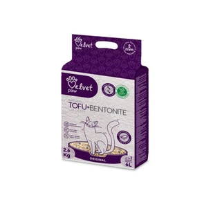 Наповнювач для туалету Velvet Paw TOFU з бентонітом, оригінальний (2 мм) 2.6 кг (TOF70021) зображення 1