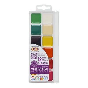 Акварельні фарби ZiBi KIDS Line - 2 Classic 12 кольорів (ZB.6584) зображення 1