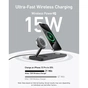 Зарядний пристрій Anker MagGo Wireless Charging Station 15W 3-in-1 Pad Black (B25M1311) - уменьшенное изображение 8