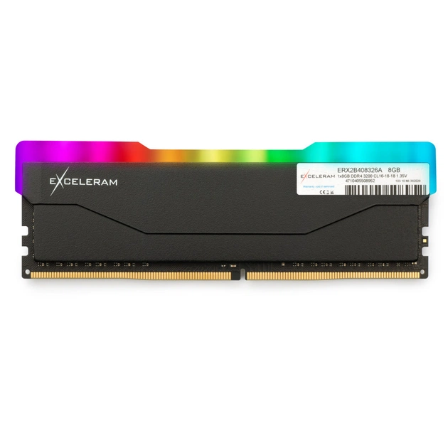 Модуль пам'яті для комп'ютера DDR4 8GB 3200 MHz RGB X2 Series Black eXceleram (ERX2B408326A) - зображення 1