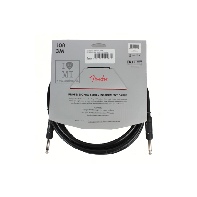 Інструментальний кабель Fender Cable Professional Series 10' Black (228458) - изображение 3