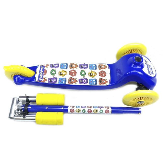 Самокат Bimbo Bike Monsters 12` з регулюванням висоти Синьо-жовтий (75803-IS) - picture 5