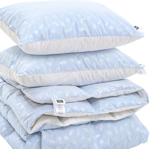 Ковдра MirSon Набір №2165 Bio-Blue Зима 90% пух 140х205 + подушки (2200003022391) зображення 1
