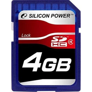 Карта пам'яті Silicon Power 4Gb SDHC class 4 (SP004GBSDH004V10) зображення 1