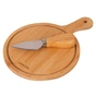 Дошка для подачі Ardesto Midori, 2 предмети, 19.5х14х0.8см, бамбук, нержавіюча сталь (AR0935) - уменьшенное изображение 1