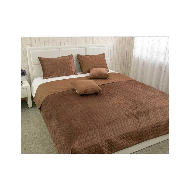 Покривало Руно двостороннє VeLour Шоколадне 150х220 см (360.55_Chocolate) - зображення 1