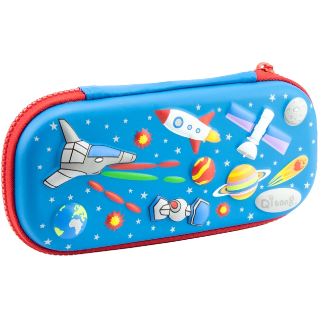 Пенал Cool For School с тиснением 1 отделение Голубой (QT-5698-Blue) - изображение 1