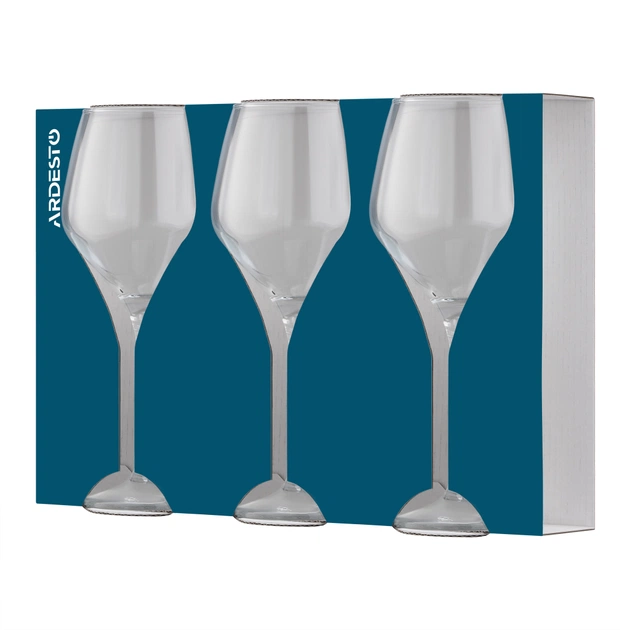 Набір келихів Ardesto Loreto 440мл, 3шт, скло, прозорий (AR2644LWT) - picture 5