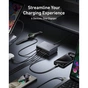 Зарядний пристрій Anker GaNPrime 200W 4xUSB-C PD + 2xUSB-A Black (A2683341) - зменшене зображення 5