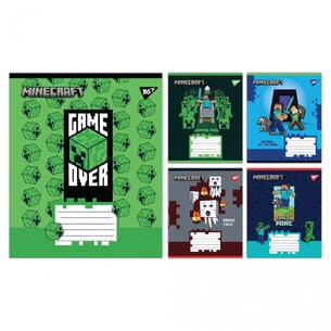Зошит Yes Minecraft Walls А5 12 аркушів коса лінія (767565) зображення 1