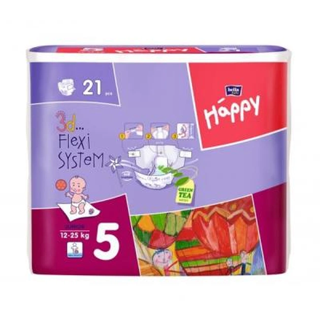 Підгузки Bella Baby Happy Junior 12-25 кг 21 шт (5900516600792) - изображение 1