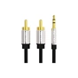 Кабель мультимедійний 3.5mm M to 2xRCA M 1.0m black Vention (BCFBF) - зменшене зображення 1