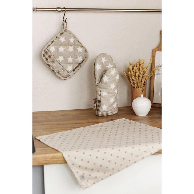 Кухонна прихватка Прованс Печворк беж Господиня 20х20 см (031496) - picture 4