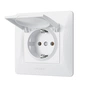 Розетка Videx BINERA 1ая із заземленням і кришкою (VF-BNSK) - уменьшенное изображение 2