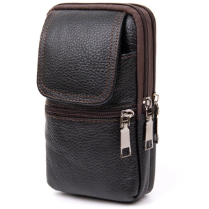 Сумка Vintage Унісекс на пояс на два відділення Коричнева (20427) зображення 1