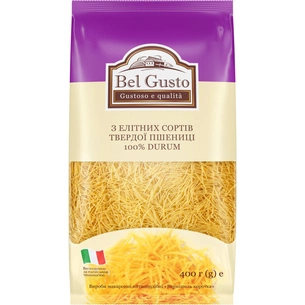 Макарони Bel Gusto Вермішель коротка 400 г (4820159849727) зображення 1