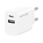Зарядное устройство Grand-X 1xUSB-C + 1xUSB 21W OCP white (CH-21W) - уменьшенное изображение 1