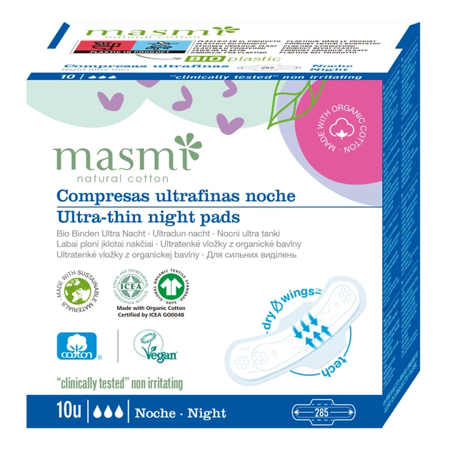 Гигиенические прокладки Masmi Ultra Night 10 шт. (8432984000257) - изображение 1