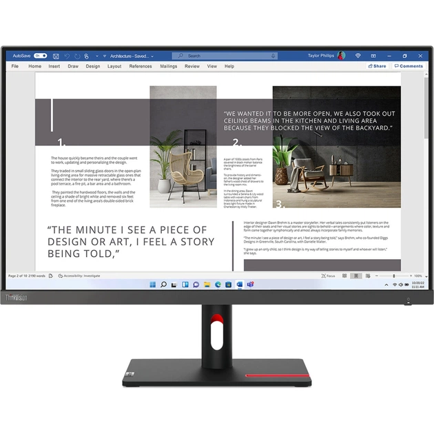 Монітор Lenovo S27i-30 (63DFKAT4UA) - зображення 1