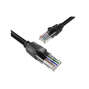 Патч-корд 0.5м, UTP cat 6 RJ-45 black Vention (IBEBD) зображення 1