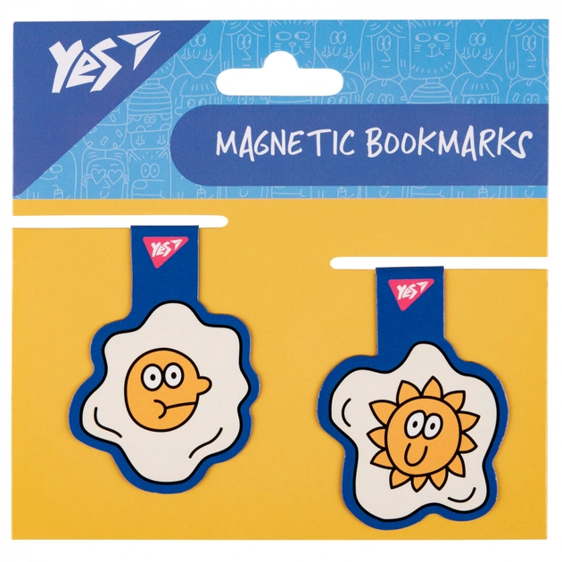 Закладки для книг Yes магнітні Stand with Ukraine, 2шт, блакитні (708124) - picture 1